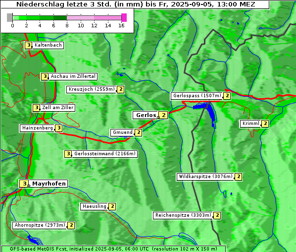 Niederschlag, 5. 9. 2025