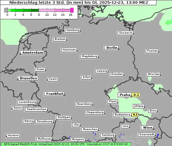 Niederschlag, 23. 12. 2025