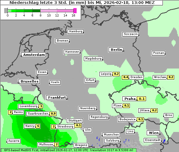 Niederschlag, 18. 2. 2026