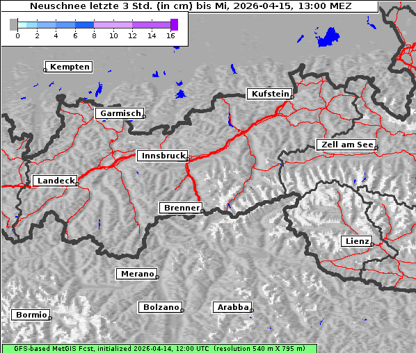 Neuschnee, 15. 4. 2026