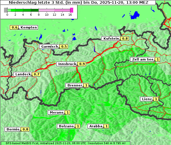 Niederschlag, 20. 11. 2025