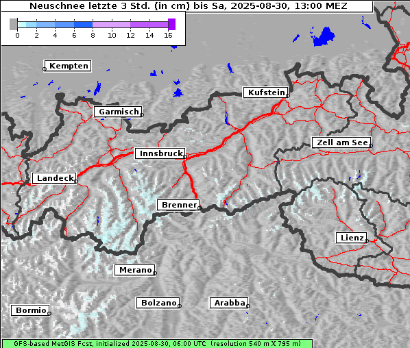Neuschnee, 30. 8. 2025