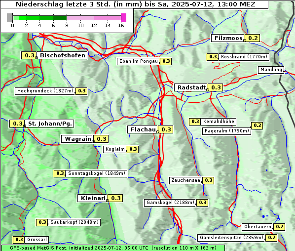 Niederschlag, 12. 7. 2025