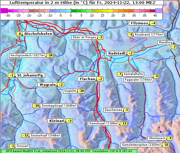 Temperatur, 22. 11. 2024