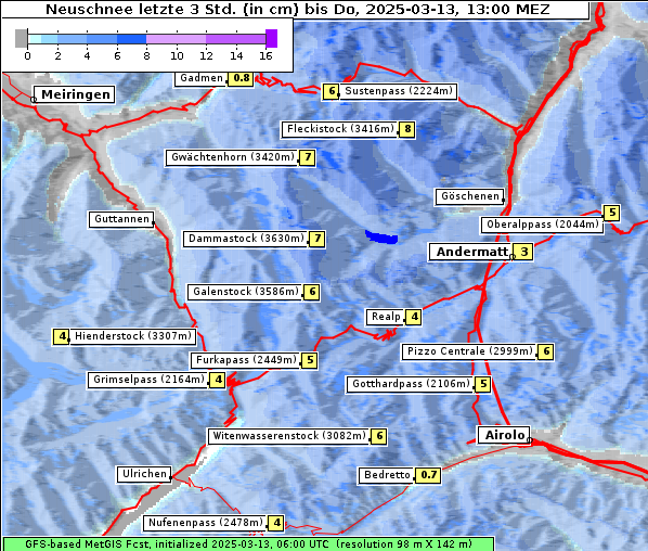 Neuschnee, 13. 3. 2025