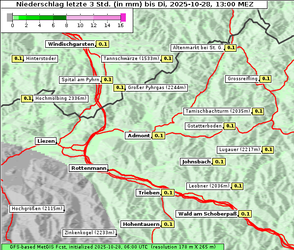 Niederschlag, 28. 10. 2025