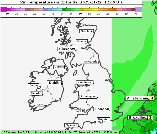 Temperatur, 22. 11. 2025