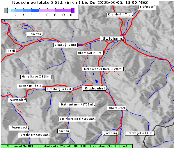 Neuschnee, 5. 6. 2025
