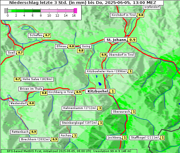 Niederschlag, 5. 6. 2025