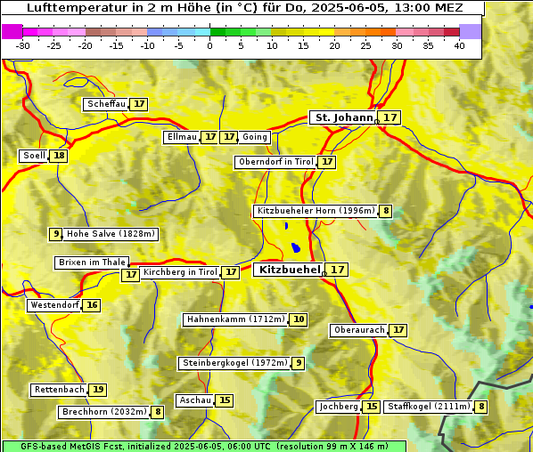 Temperatur, 5. 6. 2025