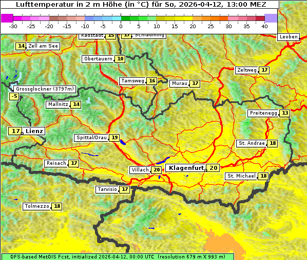 Temperatur, 12. 4. 2026