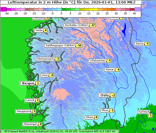 Temperatur, 1. 1. 2026