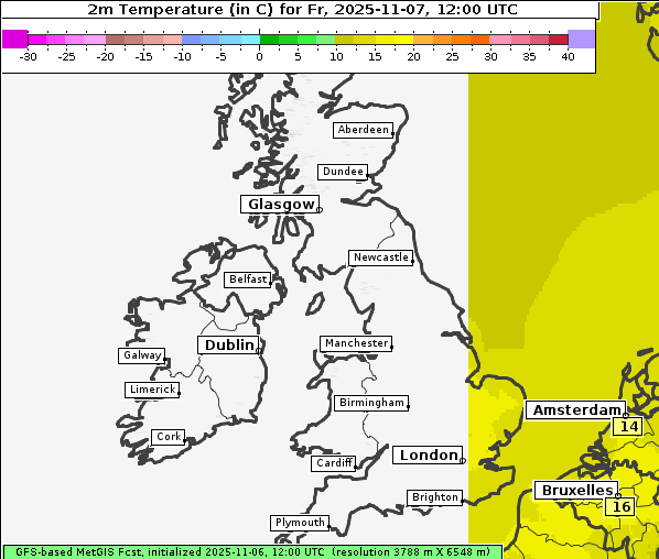 Temperatur, 7. 11. 2025
