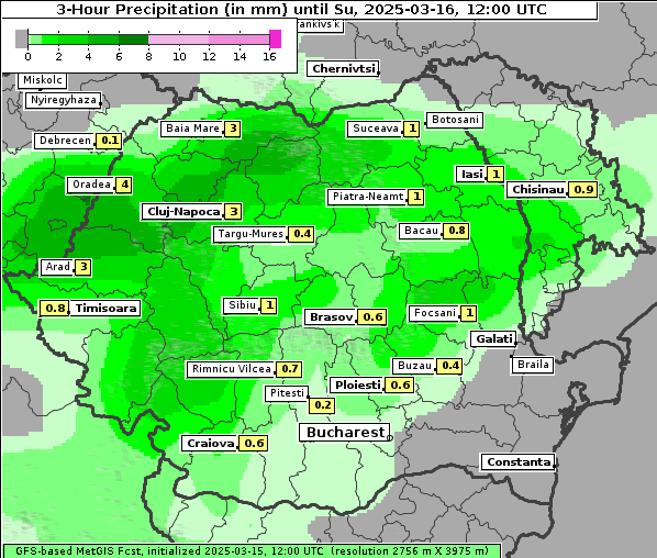 Niederschlag, 16. 3. 2025