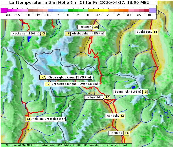 Temperatur, 17. 4. 2026
