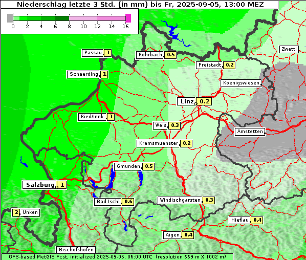 Niederschlag, 5. 9. 2025