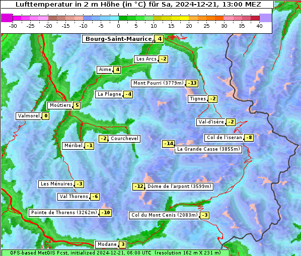 Temperatur, 21. 12. 2024