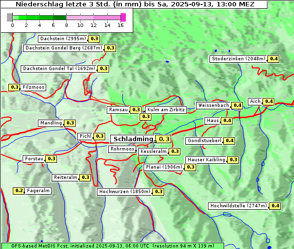 Niederschlag, 13. 9. 2025