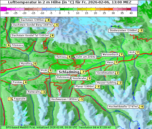 Temperatur, 6. 2. 2026