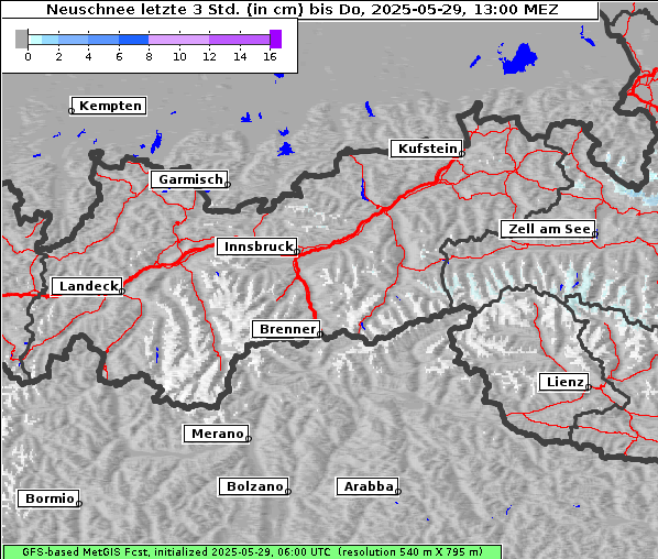 Neuschnee, 29. 5. 2025