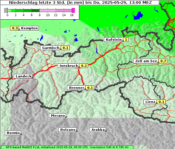 Niederschlag, 29. 5. 2025