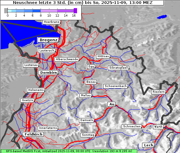 Neuschnee, 9. 11. 2025