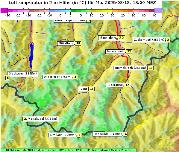 Temperatur, 18. 8. 2025
