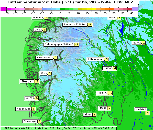 Temperatur, 4. 12. 2025