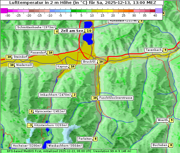 Temperatur, 13. 12. 2025