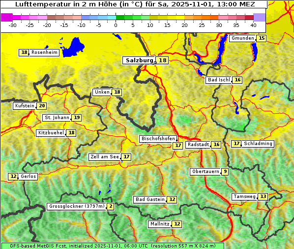 Temperatur, 1. 11. 2025