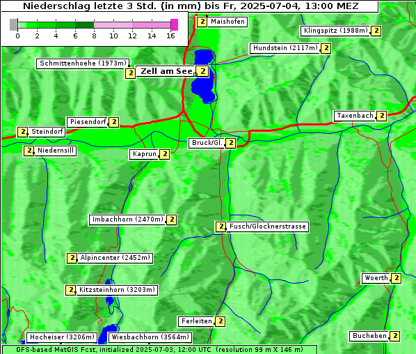 Niederschlag, 4. 7. 2025