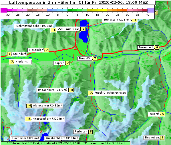 Temperatur, 6. 2. 2026