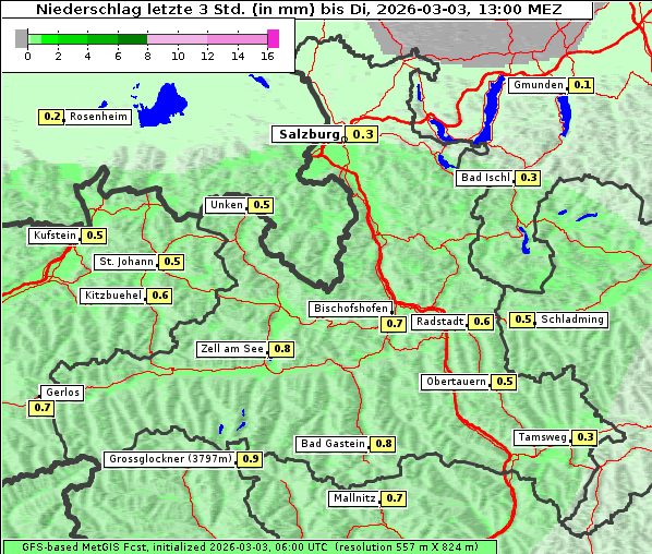 Niederschlag, 3. 3. 2026