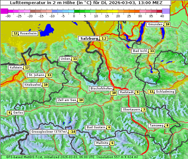 Temperatur, 3. 3. 2026