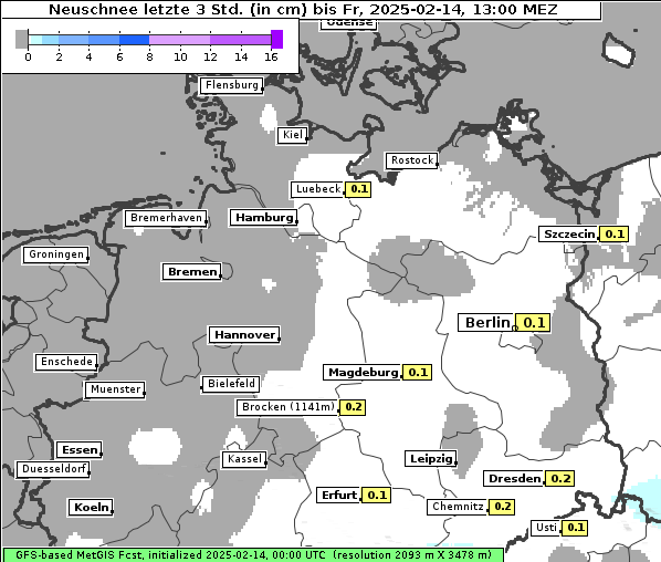 Neuschnee, 14. 2. 2025