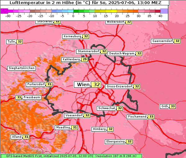 Temperatur, 6. 7. 2025