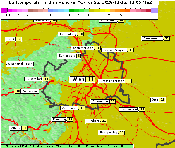 Temperatur, 15. 11. 2025