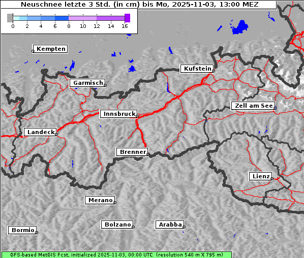 Neuschnee, 3. 11. 2025