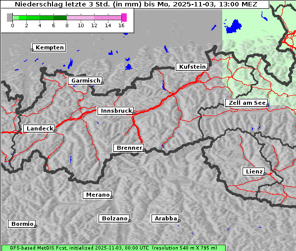 Niederschlag, 3. 11. 2025