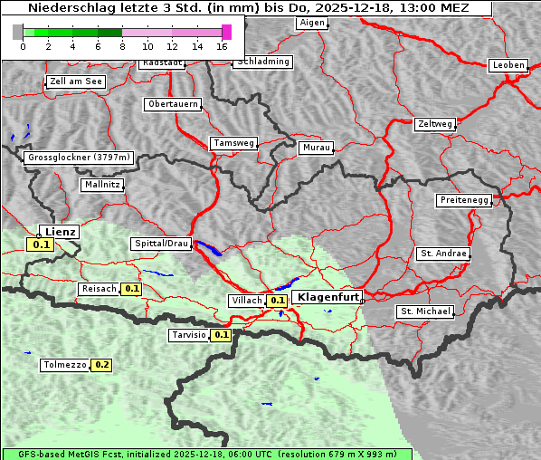 Niederschlag, 18. 12. 2025