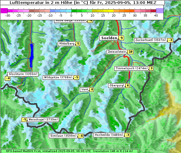 Temperatur, 5. 9. 2025