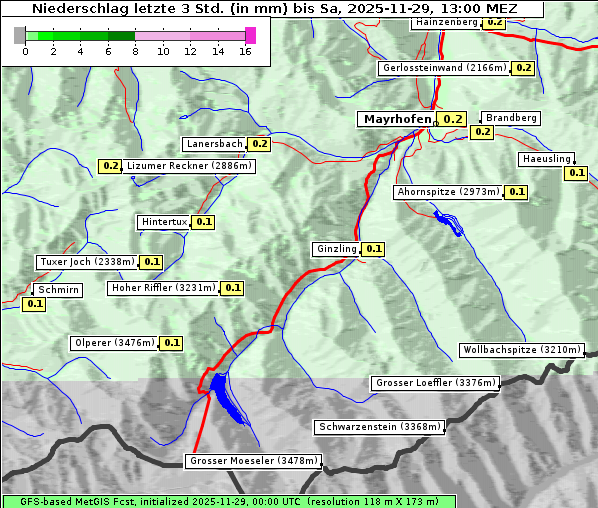 Niederschlag, 29. 11. 2025