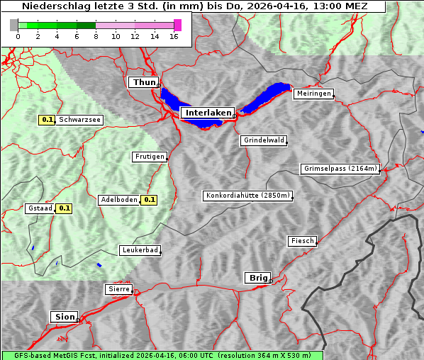 Niederschlag, 16. 4. 2026