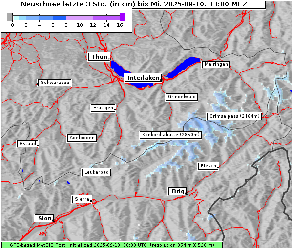 Neuschnee, 10. 9. 2025