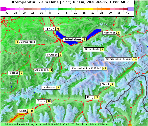 Temperatur, 5. 2. 2026