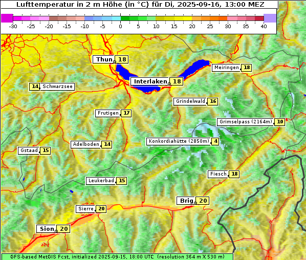 Temperatur, 16. 9. 2025