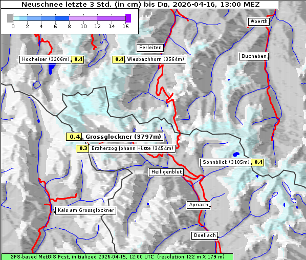 Neuschnee, 16. 4. 2026