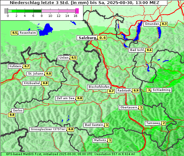 Niederschlag, 30. 8. 2025