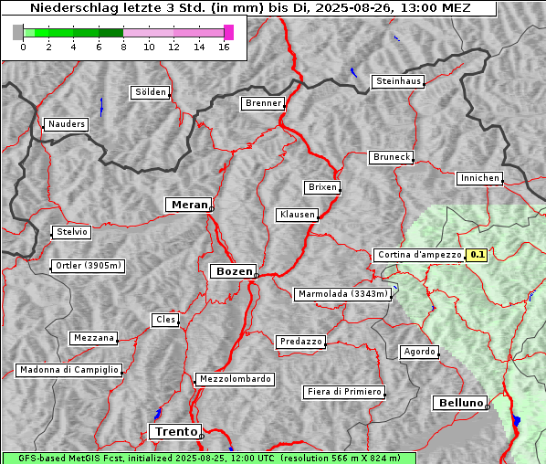 Niederschlag, 26. 8. 2025