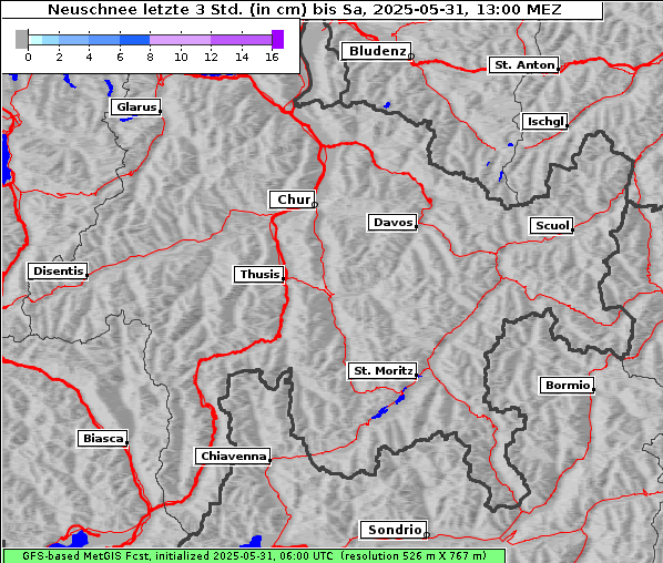 Neuschnee, 31. 5. 2025